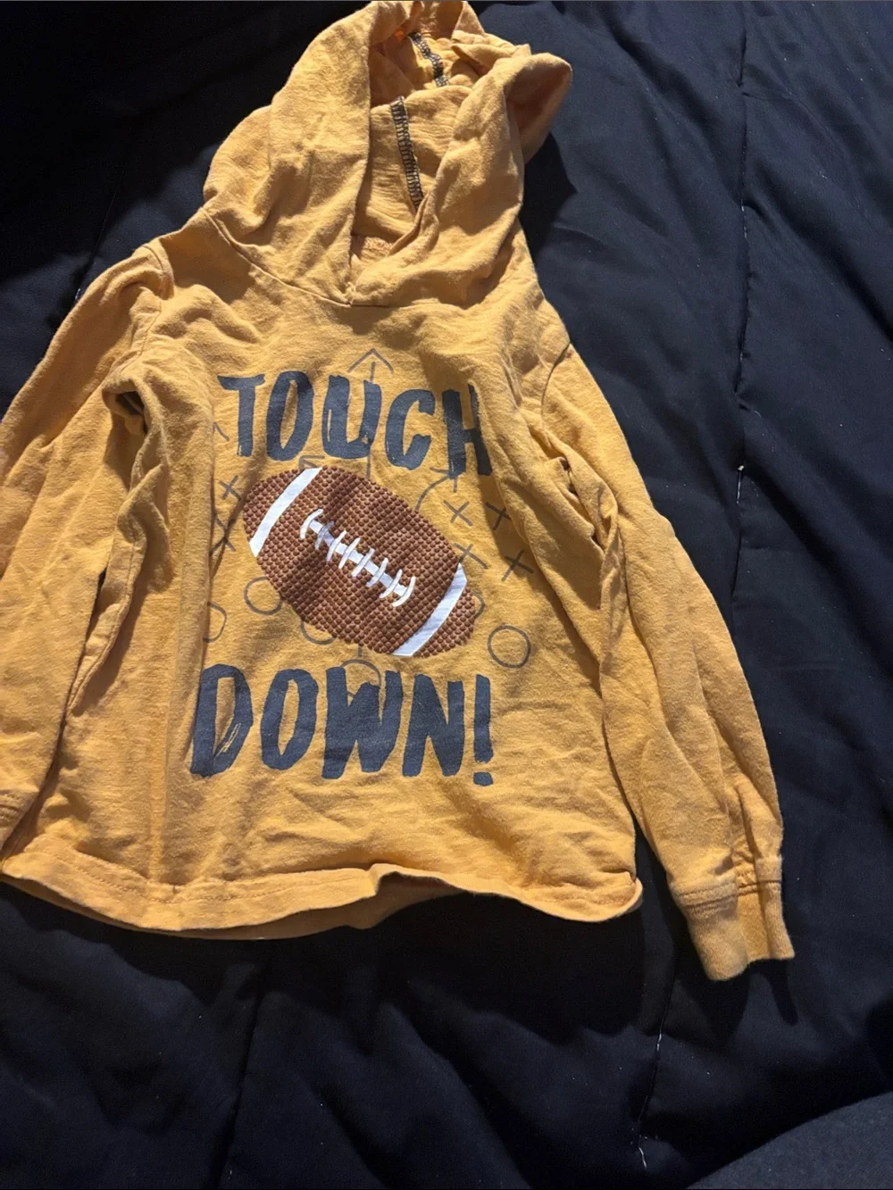 Carter's Mustard Hooded Tee with Football 